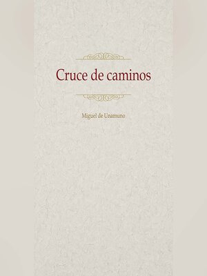 cover image of Cruce de caminos